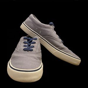 Sperry Men's Striper II CVO Light Grey Baja Linen Sneakers STS23056